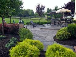 stamped and colored concrete patio